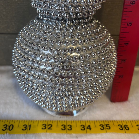 Safavieh New York Glam Beaded Double Gourd Table Lamp Silver Bedside Accent - Picture 7 of 8